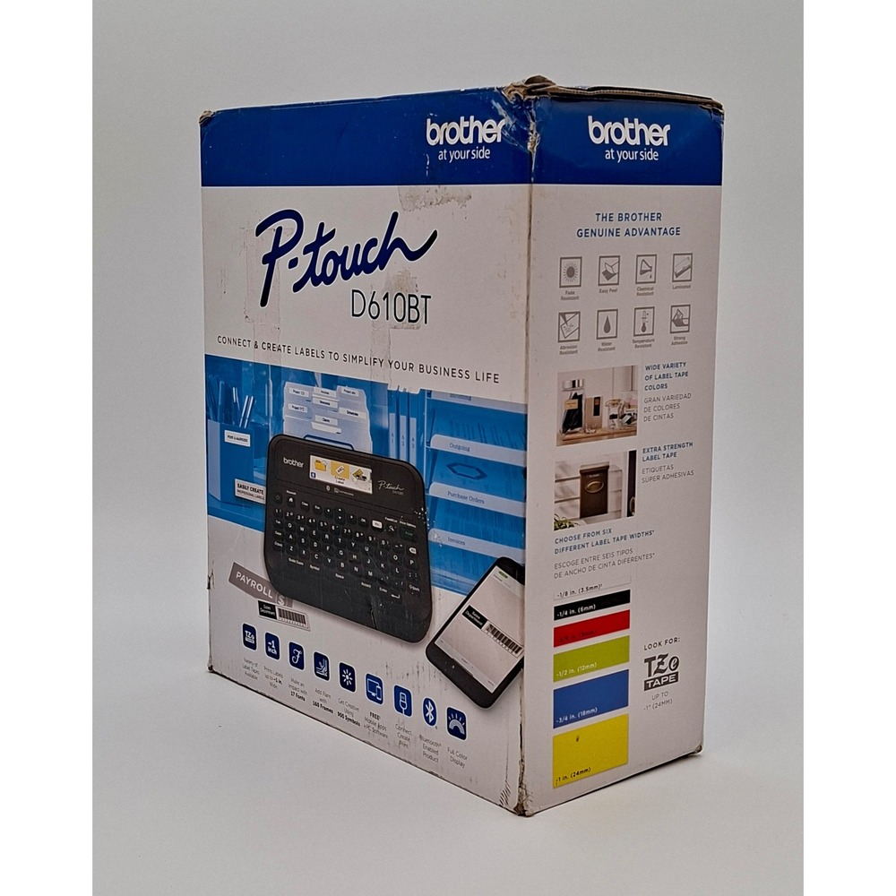 Brother P-Touch D610BT Professional Connected Label Maker Bluetooth USB Black - Picture 8 of 11